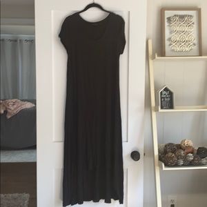 Maxi Tee Shirt Dress - Black - Size S